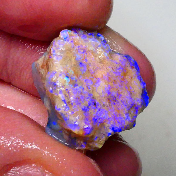 Ultra Brightness and Vibrancy Lighting Ridge Untouched knobby Gem 18.00cts Loaded with Purples & blues 19x18x12mm Just Lights up  Lot B4-A632
