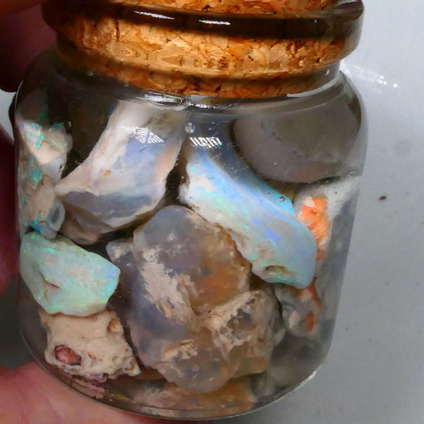 Knobby fossil & seam Potch & colours 215.00cts Blues/Green here to chase & gamble Lightning Ridge Material 24mm to chip size  Lot B4-A637