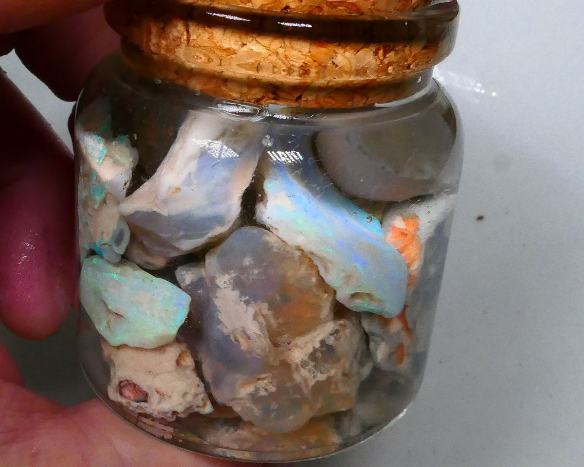Knobby fossil & seam Potch & colours 215.00cts Blues/Green here to chase & gamble Lightning Ridge Material 24mm to chip size  Lot B4-A637