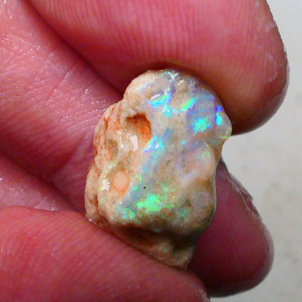 bright green dominant Multifires 7.00cts Untouched knobby opal formation rough 20x12x7mm Carve or collect  Lot B4-A652