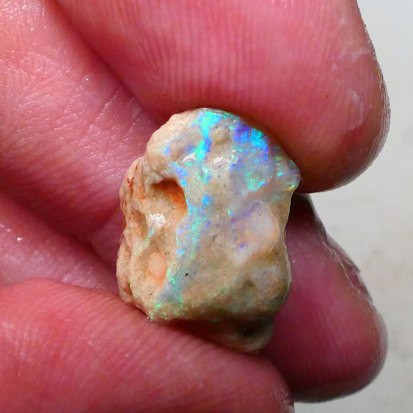 bright green dominant Multifires 7.00cts Untouched knobby opal formation rough 20x12x7mm Carve or collect  Lot B4-A652