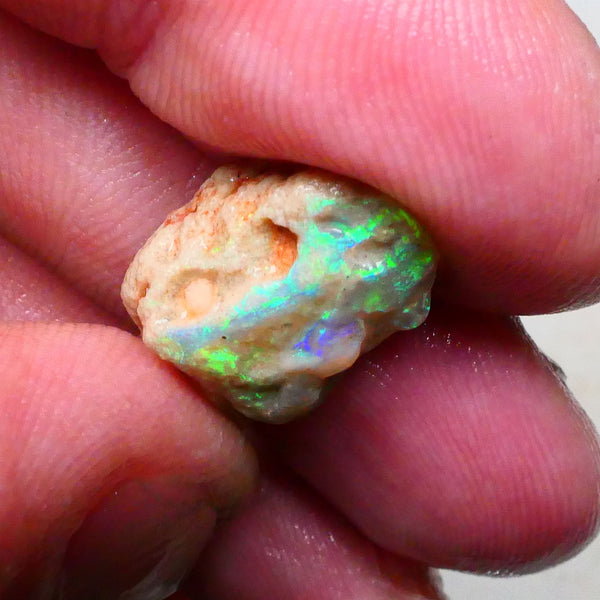bright green dominant Multifires 7.00cts Untouched knobby opal formation rough 20x12x7mm Carve or collect  Lot B4-A652