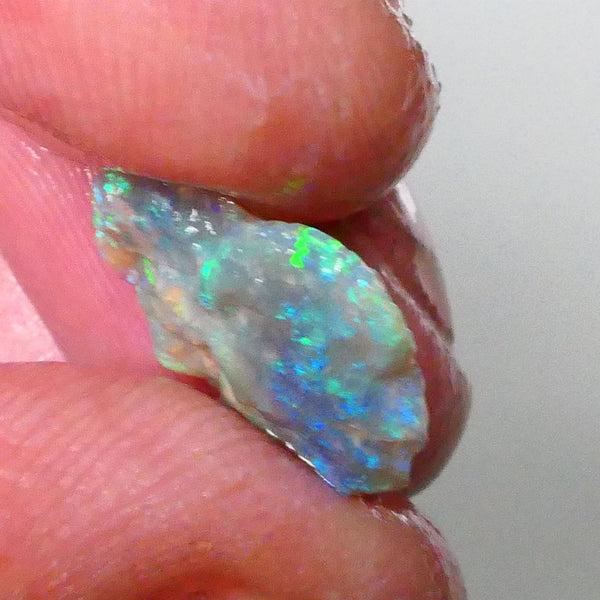 Stunning Crystal Multicolour knobby opal rough of Lightning Ridge 3.50cts Rough to cut with Very Bright Green/blue dominant fires 14x13x4mm  Lot B4-A669