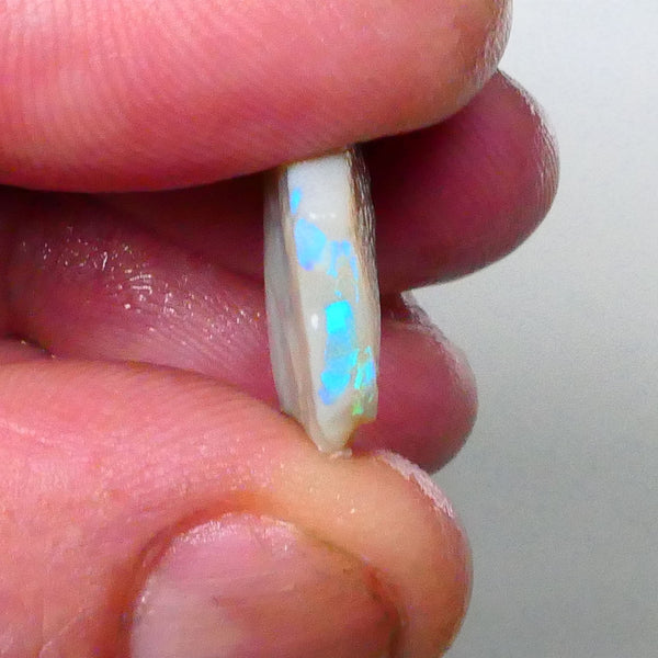 Bright turquoise dominant fires 10.20cts Lightning Ridge Grey base Seam opal rough to gamble 19x17x5mm Lot B4-A675