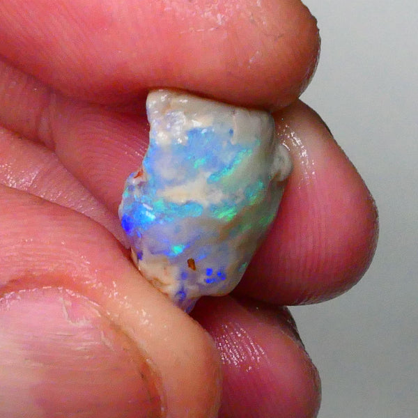 Stunning Crystal Knobby opal rough formation 6.25cts Bright Greens/blues to gamble 16x13x7mm Lot B4-A673