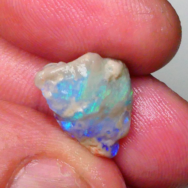 Stunning Crystal Knobby opal rough formation 6.25cts Bright Greens/blues to gamble 16x13x7mm Lot B4-A673