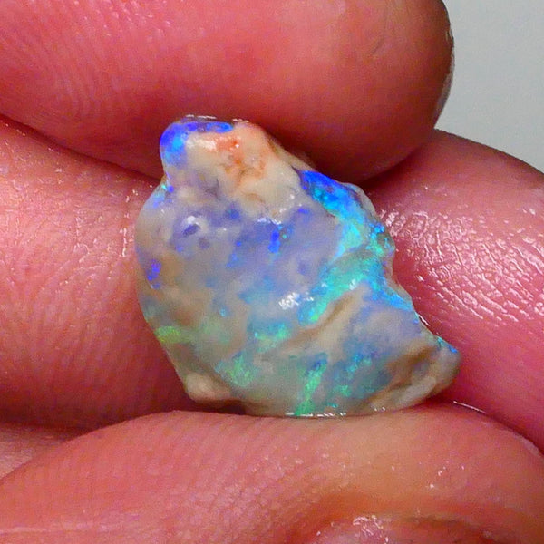 Stunning Crystal Knobby opal rough formation 6.25cts Bright Greens/blues to gamble 16x13x7mm Lot B4-A673