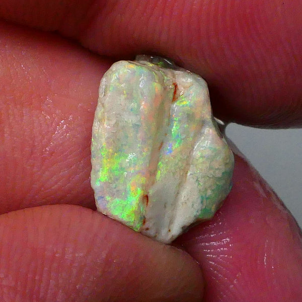 Bright Orange/Yellow/Green Dominant Multifires 4.20cts Knobby/Fossil opal formation rough 15x11x6   Lot B4-A714