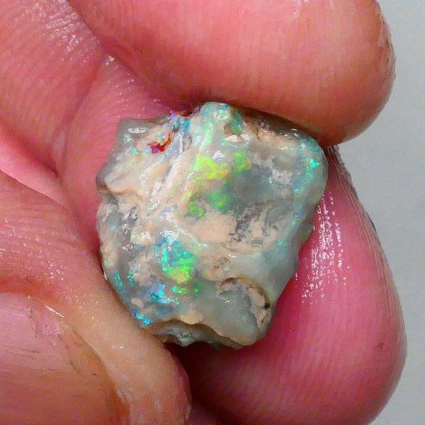 Lighting Ridge Multicolour Knobby opal rough 6.50cts Untouched ready to be explored Green Dominant fires 14x13x7mm  Lot B4-A710