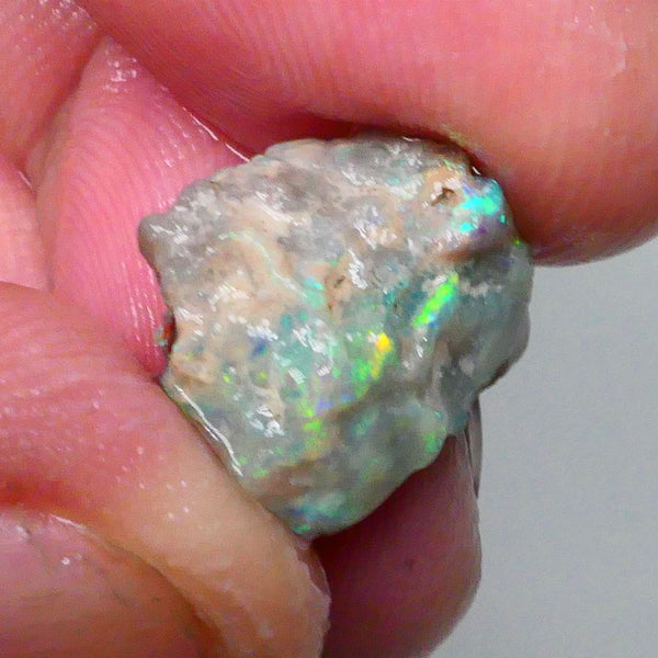 Lighting Ridge Multicolour Knobby opal rough 6.50cts Untouched ready to be explored Green Dominant fires 14x13x7mm  Lot B4-A710