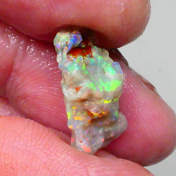 Reds &  Bling Multicolours with High Brightness & Vibrancy 5.30cts Untouched Knobby opal rough of Lighting Ridge 18x10x6mm   Lot B4-A697