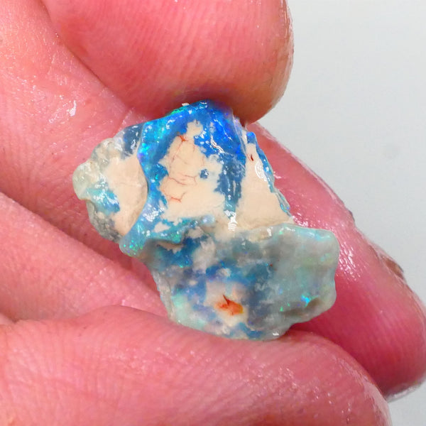 Black/Dark Crystal Seam opal formation rough 5.75cts Gorgeous Bright Green/Blue dominant M.fires 18x3x5mm Lot B4-A754