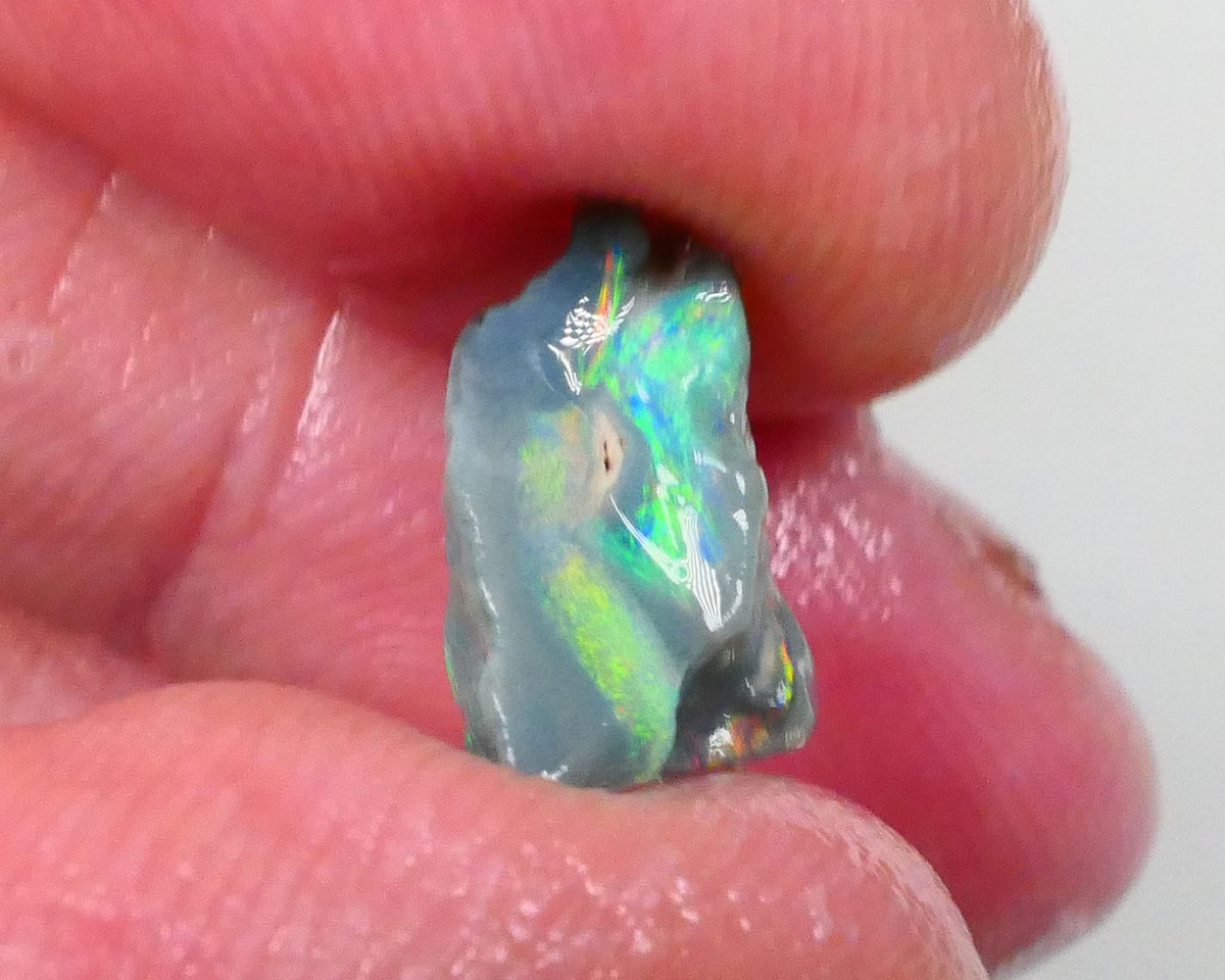 Multicolour Knobby opal rough 2.75cts Loaded with Green/Orange dominant fires 13x8x6mm  Lot B4-A747