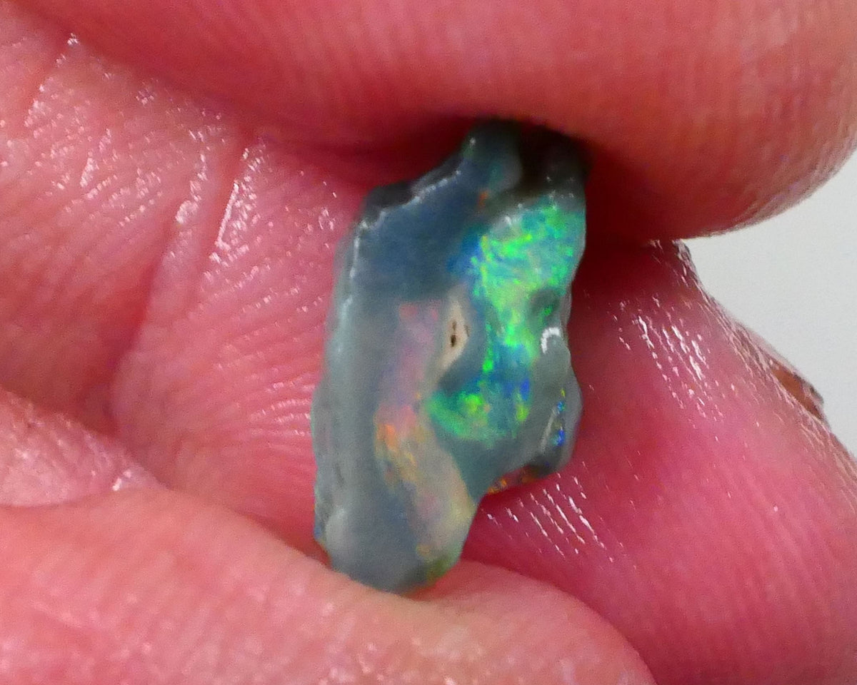 Multicolour Knobby opal rough 2.75cts Loaded with Green/Orange dominant fires 13x8x6mm  Lot B4-A747