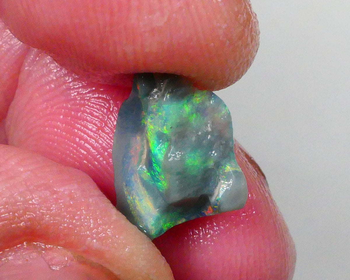 Multicolour Knobby opal rough 2.75cts Loaded with Green/Orange dominant fires 13x8x6mm  Lot B4-A747