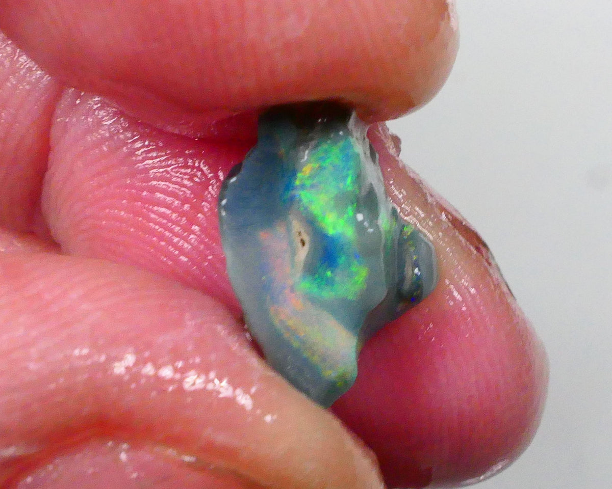 Multicolour Knobby opal rough 2.75cts Loaded with Green/Orange dominant fires 13x8x6mm  Lot B4-A747