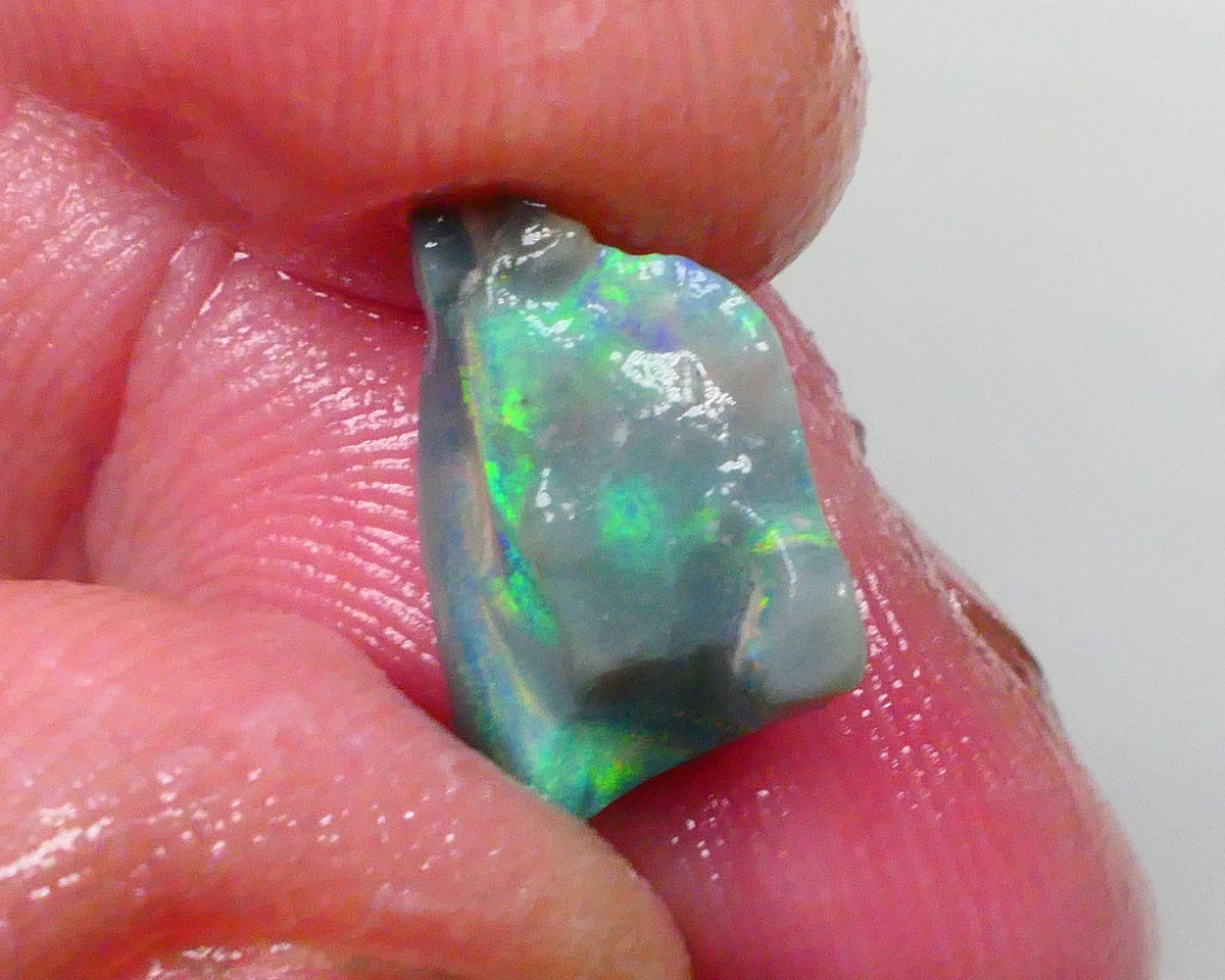 Multicolour Knobby opal rough 2.75cts Loaded with Green/Orange dominant fires 13x8x6mm  Lot B4-A747