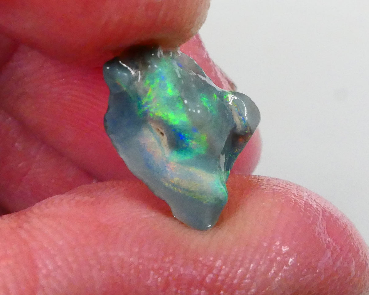 Multicolour Knobby opal rough 2.75cts Loaded with Green/Orange dominant fires 13x8x6mm  Lot B4-A747