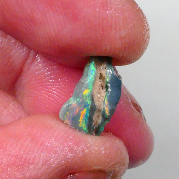 Multicolour Knobby opal rough 2.75cts Loaded with Green/Orange dominant fires 13x8x6mm  Lot B4-A747