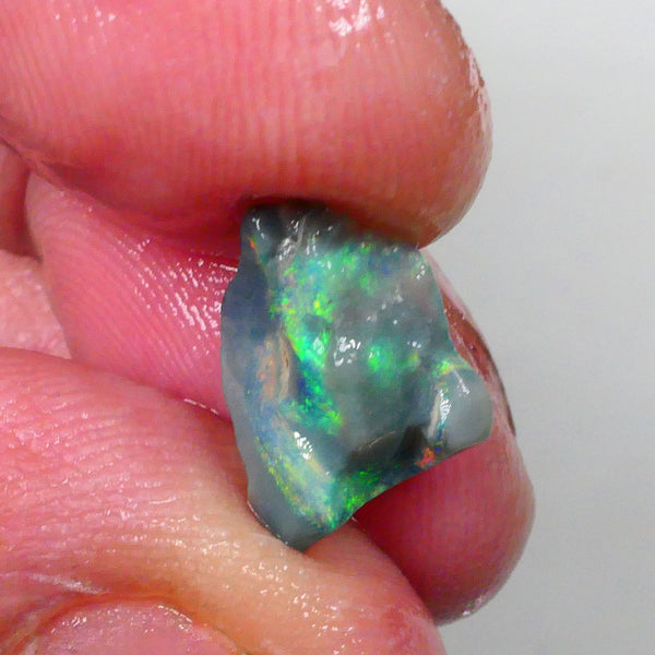 Multicolour Knobby opal rough 2.75cts Loaded with Green/Orange dominant fires 13x8x6mm  Lot B4-A747