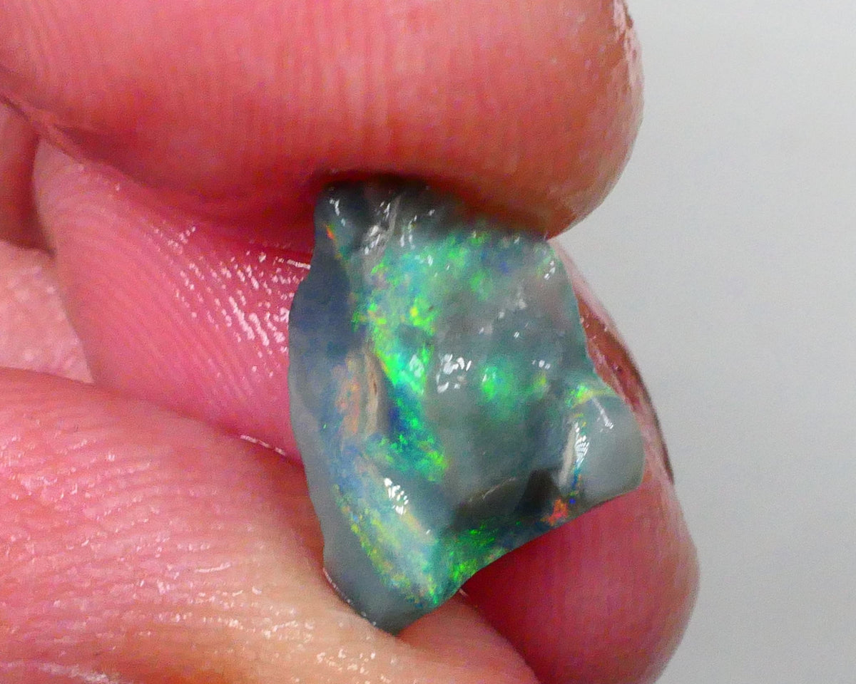 Multicolour Knobby opal rough 2.75cts Loaded with Green/Orange dominant fires 13x8x6mm  Lot B4-A747