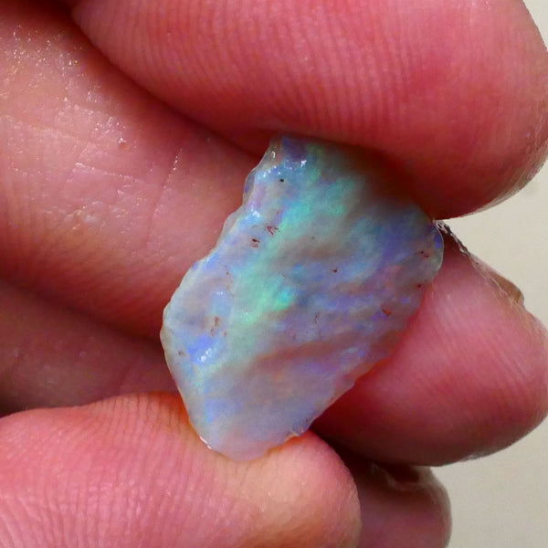 Crystal Seam opal of Lighting Ridge 4.00cts Light Blue & greens colours to cut & Polish note thickness 19x13x3mm  Lot B4-A801