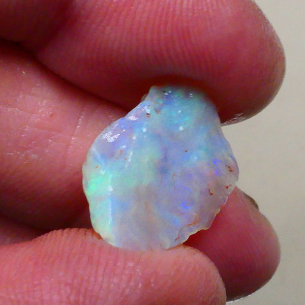 Crystal Seam opal of Lighting Ridge 4.00cts Light Blue & greens colours to cut & Polish note thickness 19x13x3mm  Lot B4-A801