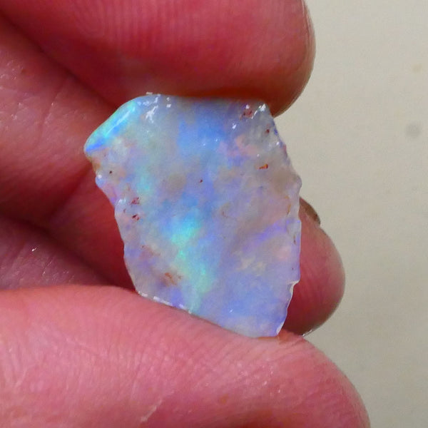 Crystal Seam opal of Lighting Ridge 4.00cts Light Blue & greens colours to cut & Polish note thickness 19x13x3mm  Lot B4-A801