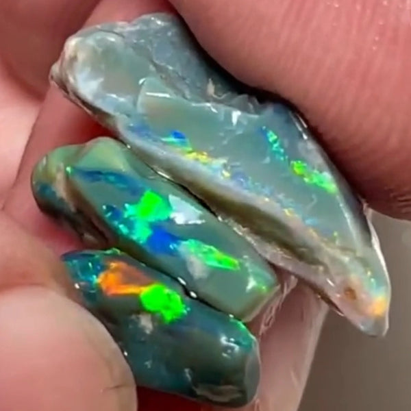 Bid-4.com Bid for Australian opal £1 No Reserve Auction Lightning Ridge 8.45cts 19x8x5 to 10x6x2 mm Lot B4-A825