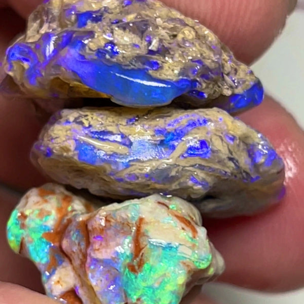 Lightning Ridge Knobby opal Stack 49.00cts Lots Colour showing to explore 23x22x6mm to 20x20x14mm Lot B4-A117