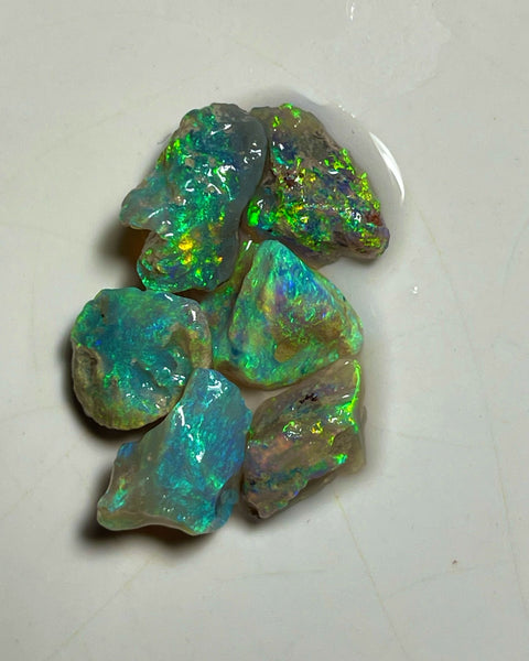 Super Bright  !!! Lightning Ridge 18.75cts 12x8x7 to 14x7x4 mm Bid for Australian opal raw/rough/rubbed/polished £1 No Reserve Auctions Details to come Lot B4-A886