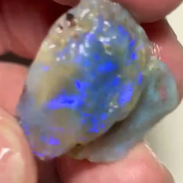Lightning Ridge 25.75cts &nbsp;27x26x8 mm Bid-4.com Bid for Australian opal raw/rough/rubbed/polished £1 No Reserve Auctions Details to come Lot B4-A858