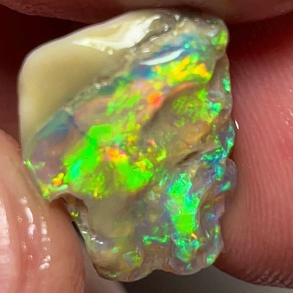 Stunning Bright Vibrant Multicolour seam opal formation rough 5.40cts Lighting Ridge 19x12x3mm  Lot B4-A118