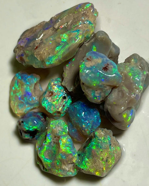 Lightning Ridge 40.75cts &nbsp;20x15x6 to 7x7x6 mm Bid-4.com Bid for Australian opal raw/rough/rubbed/polished £1 No Reserve Auctions Details to come Lot B4-A857