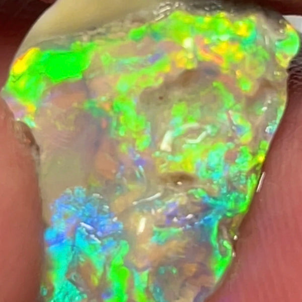 Stunning Bright Vibrant Multicolour seam opal formation rough 5.40cts Lighting Ridge 19x12x3mm  Lot B4-A118