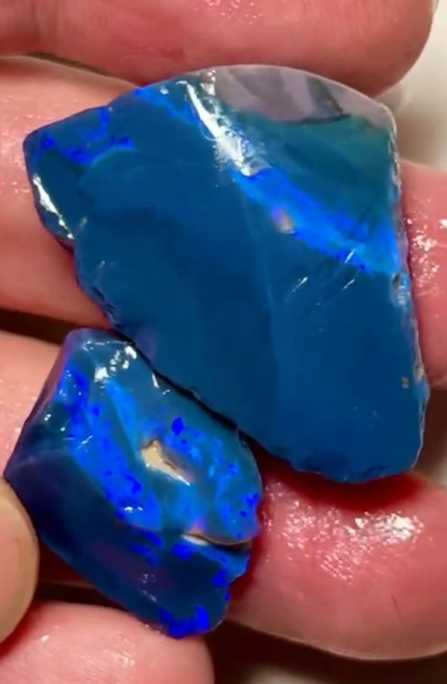 Lightning Ridge 74.75cts 30x27x12 & 20x20x10 mm Bid-4.com Bid for Australian opal raw/rough/rubbed/polished £1 No Reserve Auctions Details to come Lot B4-A860